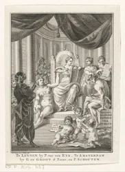 Représentation allégorique avec Histoire, Vérité, Antiquité et Prudence