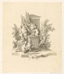 Représentation allégorique avec un buste de Jacob Otten Huslij