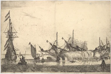 Navires carénés pour le calfatage de la coque