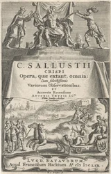 Un empereur et la Justice sur un char triomphal (page de titre pour: A. Thysius jr., Opera, quæ extant, omnia, 1659)