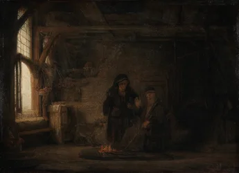 La femme de Tobias avec une chèvre