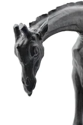 Grande girafe avec tête baissée, modelée 1909-10, coulée avant 1913