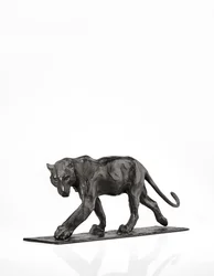 Panthère marchant, patte arrière levée, vers 1904