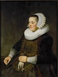Portrait féminin (huile sur bois de noyer)
