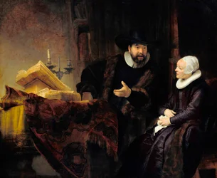 Portrait du prédicateur mennonite Cornelius Claesz Anslo et de sa femme Aaltje Gerritsdr Shouten