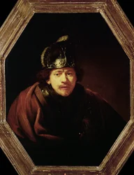Autoportrait avec casque (peinture sur toile)
