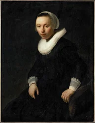 Jeune femme assise sur une chaise (huile sur toile)