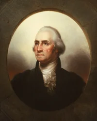 Portrait de George Washington (huile sur toile)
