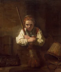 Une jeune fille avec un balai, 1651