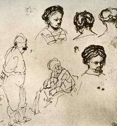 Une page de croquis, 1913