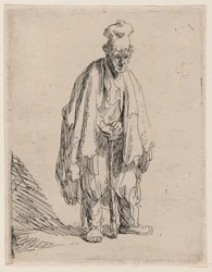 Mendiant coiffé d