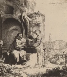 Le Christ et la femme de Samarie parmi les ruines, 1634