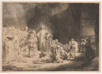 Le Christ entouré de malades, accueillant les petits enfants (l’« Estampe aux cent florins »)
