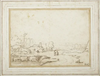 Paysage avec une partie d