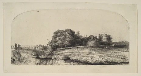 Paysage avec une grange à foin et un troupeau de moutons, 1652