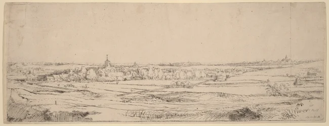 Paysage avec vue sur Haarlem (Le champ des peseurs d