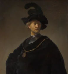Vieil homme avec une chaîne en or
