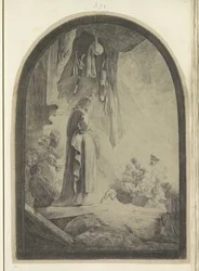 Résurrection de Lazare : grande plaque