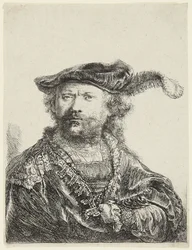 Rembrandt avec une casquette en velours