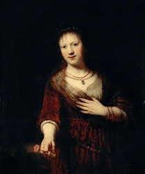Saskia avec la fleur rouge, 1641