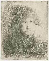 Autoportrait, penché en avant, écoutant, 1628