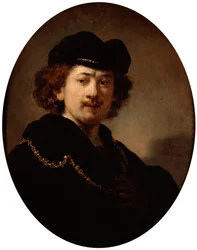 Autoportrait avec une chaîne en or, 1633