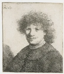 Autoportrait en manteau avec col tombant : buste