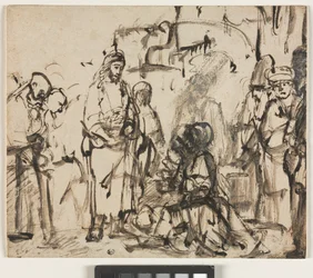 La rencontre du Christ avec Marthe et Marie après la mort de Lazare, vers 1662-65