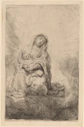 Vierge et Enfant dans les nuages