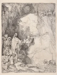 La résurrection de Lazare (petite plaque)