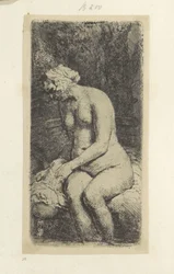 Femme nue assise