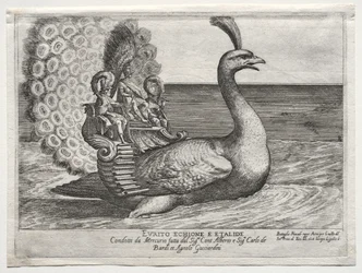 Combat naval représenté sur le fleuve Arno à Florence, pour le mariage de Cosimo di Medici, prince de Toscane, et Maria Maddalena d