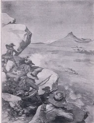 Les Boers tirant sur le train du général French