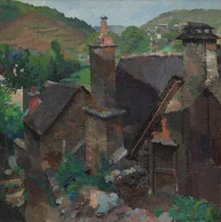 Vieille cheminée à Estaing, Aveyron