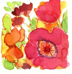 Une aquarelle florale éclatante