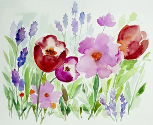 Jardin fleuri à l