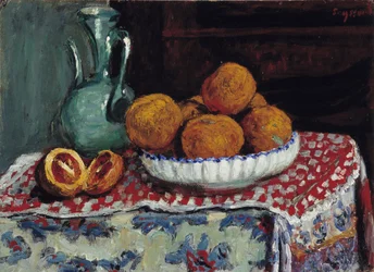 Nature morte au pichet. Peinture par René Seyssaud (1867-1952) 1909 Mention obligatoire : Collection fondation regards de Provence, Marseille