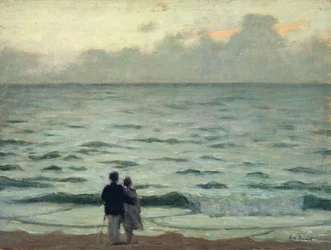 Rafale de vent, coucher de soleil à Cabourg, c.1937