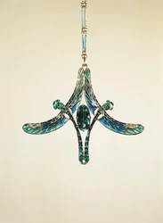 Pendentif libellule (or et émail)