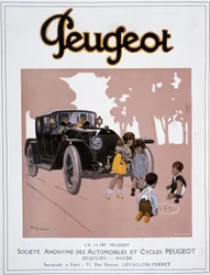 Publicité de Peugeot «La 14 HP Peugeot» dans «Comoedia illustrious» du 20 décembre
