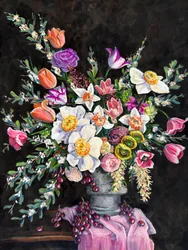 Nature morte florale éclatante