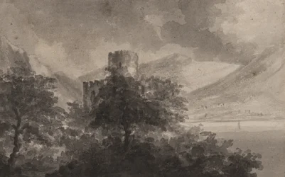 Château boisé du Lake District : caprice, 1804