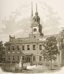 Palais de justice du comté ou Independence Hall, Philadelphie, Pennsylvanie, vers 1880