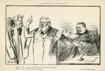 Illustration de Ricardo Flores (1878-1918) dans Le Rire, 27/07/12 - Le Waterloo de l
