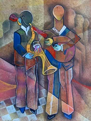 Musiciens de jazz abstraits