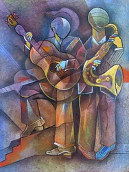 Duo de jazz cubiste