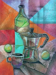 Nature morte géométrique autour d