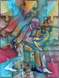Un musicien de jazz plein d