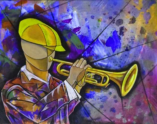 Un musicien de jazz plein d