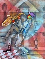 Jazz au saxophone plein d